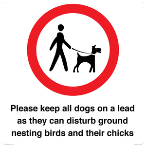 Please keep all dogs on a lead as they can disturb ground nesting birds and their chicks